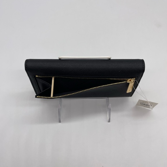 Michael Kors Large Trifold Wallet Black - Picture 7 of 8